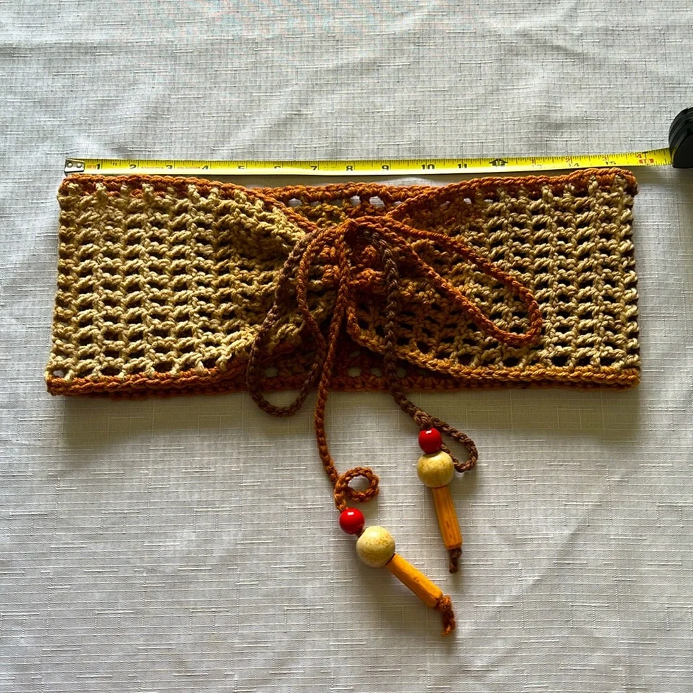 WIDE CROCHET BELT